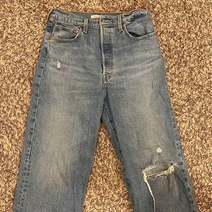 Levi’s rib cage straight denim jeans